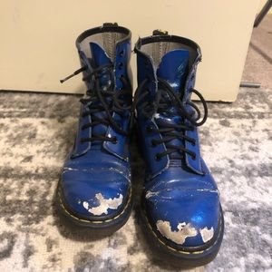 Blue Dr. Martens women’s size 6 WORN